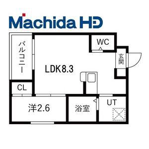 若松町エヌエム・キャトフ・ヴァン・ディズヌフ(1LDK/3階)の間取り写真