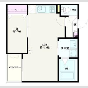 JACK SHUKUCHII(1LDK/2階)の間取り写真