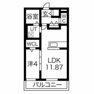 フォンターナ飾磨(1LDK/3階)の間取り写真