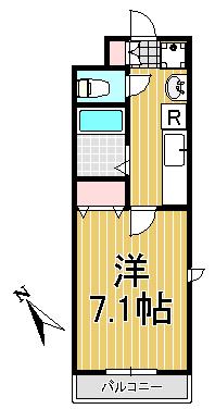 EAGLE CREST(1K/1階)の間取り写真