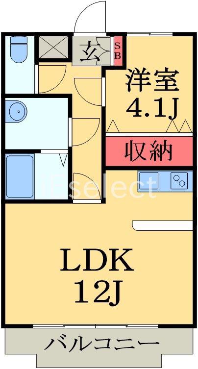 リバーサイド26(1LDK/1階)の間取り写真