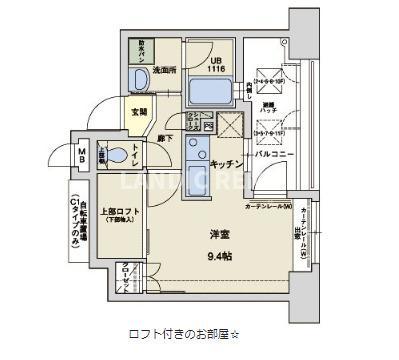 アクタス大手門II(ワンルーム/8階)の間取り写真