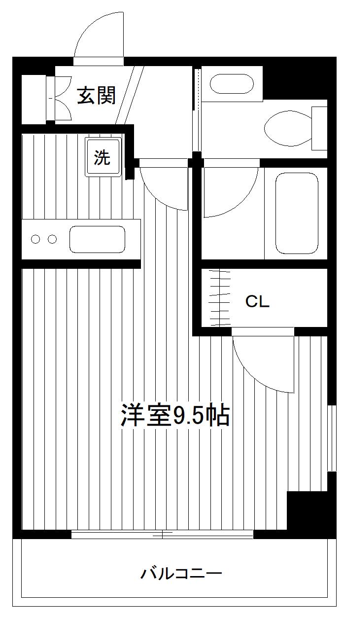 ST.JAMES(ワンルーム/3階)の間取り写真