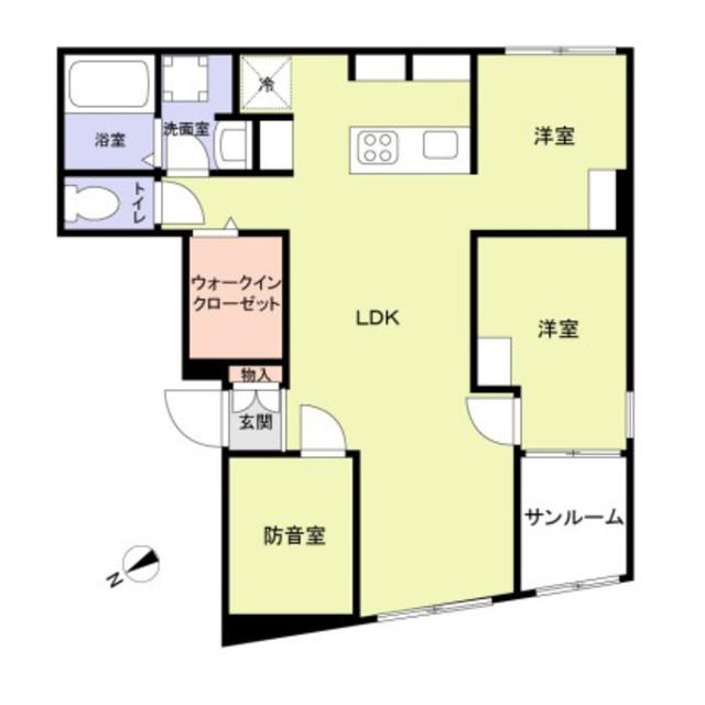 エテルネル曳舟(1LDK/2階)の間取り写真