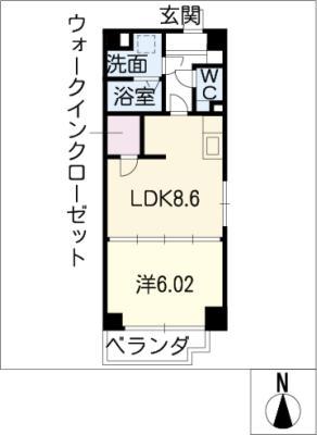 S-FORT津新町(1LDK/1階)の間取り写真