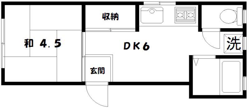 阿佐谷共同ビル(1K/2階)の間取り写真