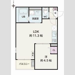 JACK GOBANI(1LDK/2階)の間取り写真