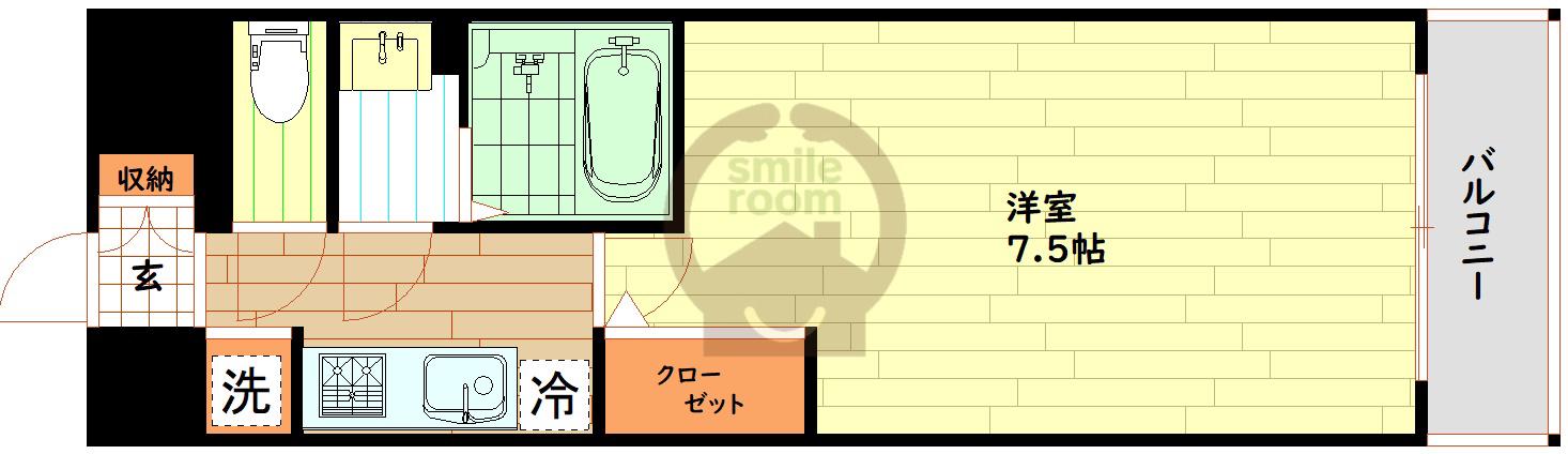 プレサンス堺筋本町センティス(1K/9階)の間取り写真