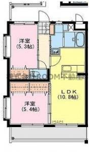 グレイスルピナス(2LDK/2階)の間取り写真