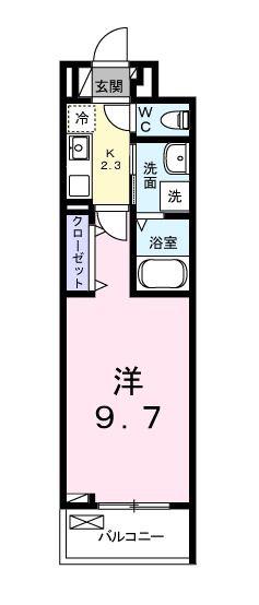 アクティーフ(1K/2階)の間取り写真
