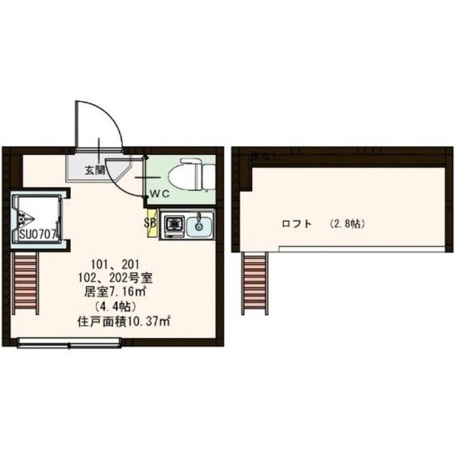 GLANZ大塚(ワンルーム/1階)の間取り写真