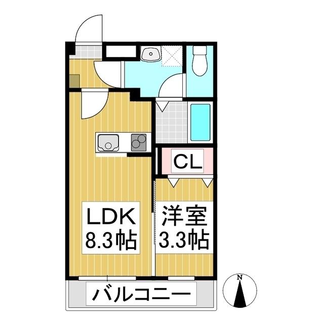 エル・フローラ南俣(1LDK/1階)の間取り写真