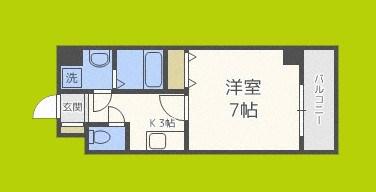 AQUA GALAXY(1K/7階)の間取り写真