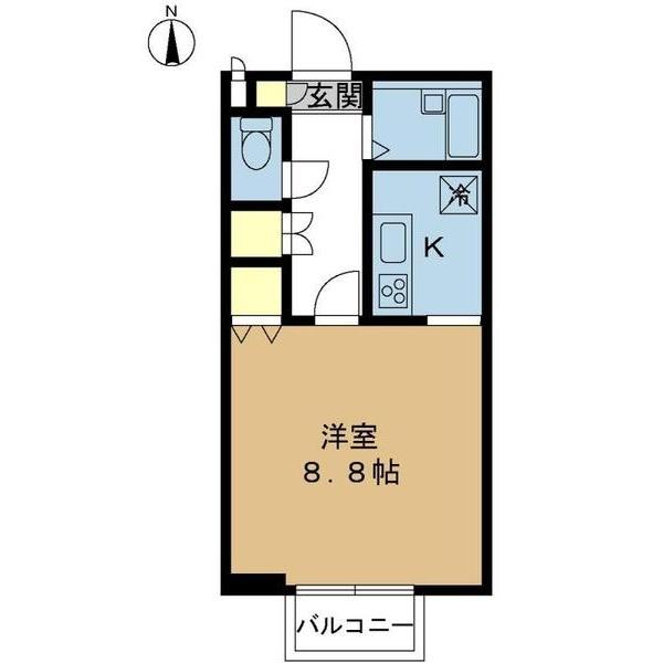 αNEXT新潟第7(1K/1階)の間取り写真