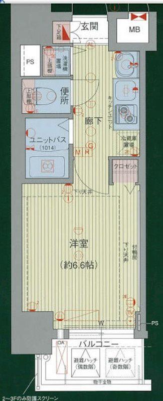 プレサンスSAKAE白川公園(1K/4階)の間取り写真