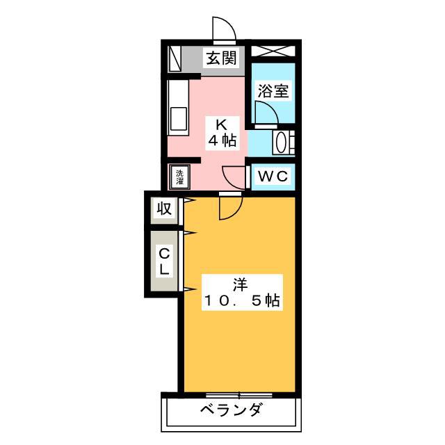 アドラブール丸の内(1K/2階)の間取り写真
