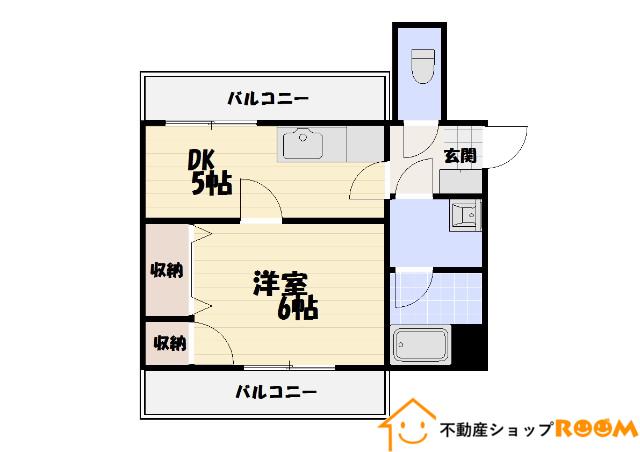 鎌田ビル(1DK/1階)の間取り写真
