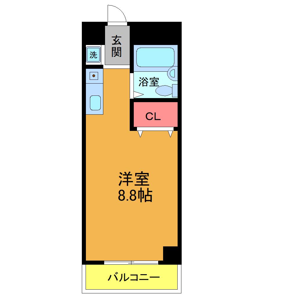 VIPSビル(ワンルーム/3階)の間取り写真