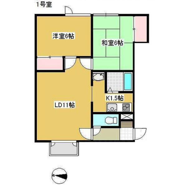 エトワール発寒I(2LDK/3階)の間取り写真