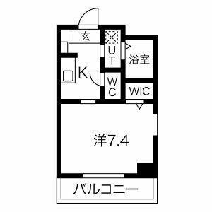 UNROOM(1K/6階)の間取り写真