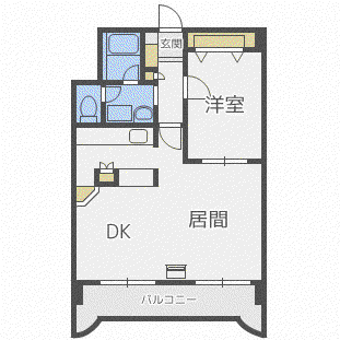 クラシックハイム(1LDK/9階)の間取り写真