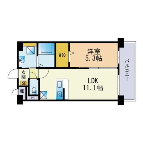 レトワール吉塚(1LDK/2階)の間取り写真