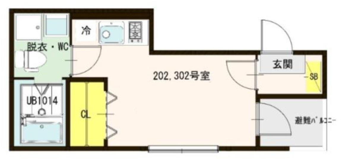 都営新宿線 大島駅(東京) 徒歩7分 2階建 築9年(ワンルーム/2階)の間取り写真