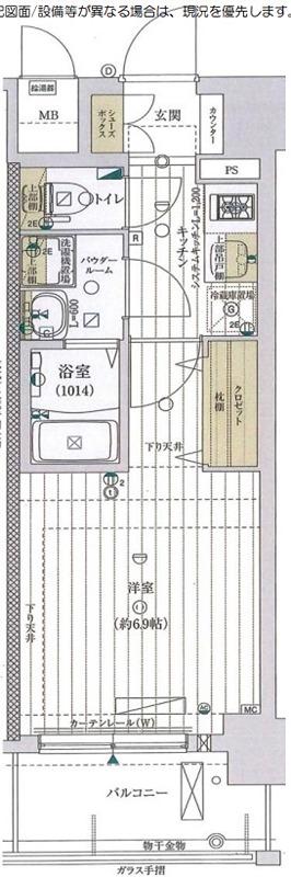 レジュールアッシュ淡路駅前(1K/8階)の間取り写真