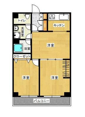 洋光台ハイツ(2LDK/5階)の間取り写真