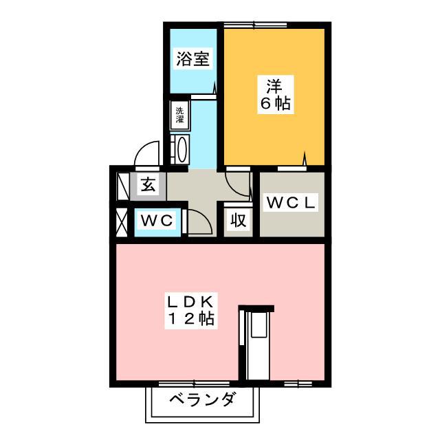 グレイスフル(1LDK/1階)の間取り写真