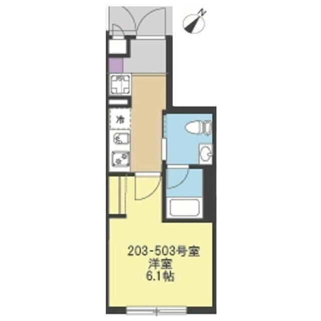 COMFORT YOKOHAMA(1K/2階)の間取り写真