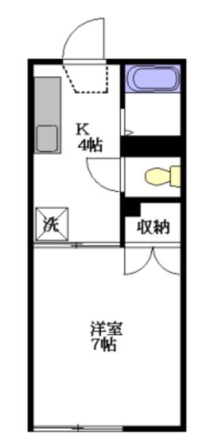 ドミール百人町(1K/1階)の間取り写真