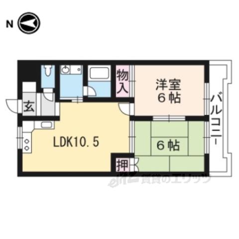 ハイツルピナス(2LDK/2階)の間取り写真