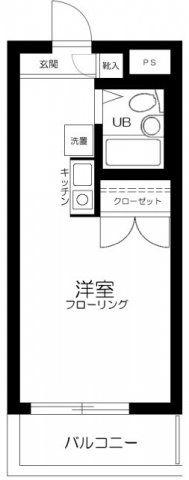 メインステージ中井駅前(ワンルーム/5階)の間取り写真