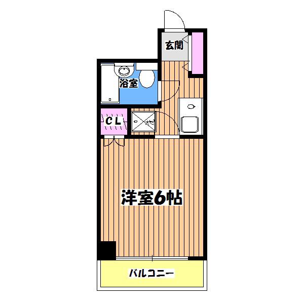 藤和シティコープ(ワンルーム/5階)の間取り写真