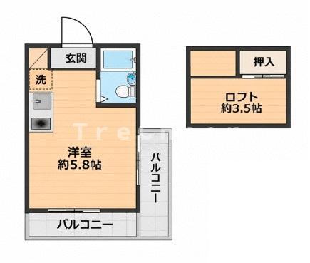 マイプラン新桜台(ワンルーム/2階)の間取り写真