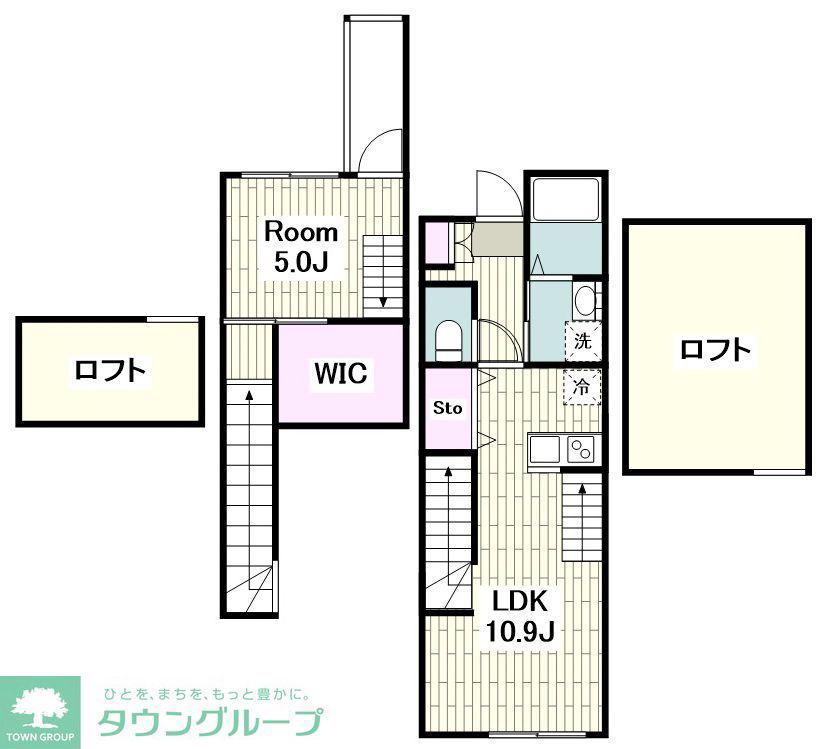 ラ・サクルス横濱中山(1LDK/1階)の間取り写真