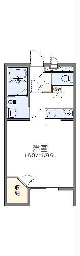 レオパレスRIVER(1K/1階)の間取り写真