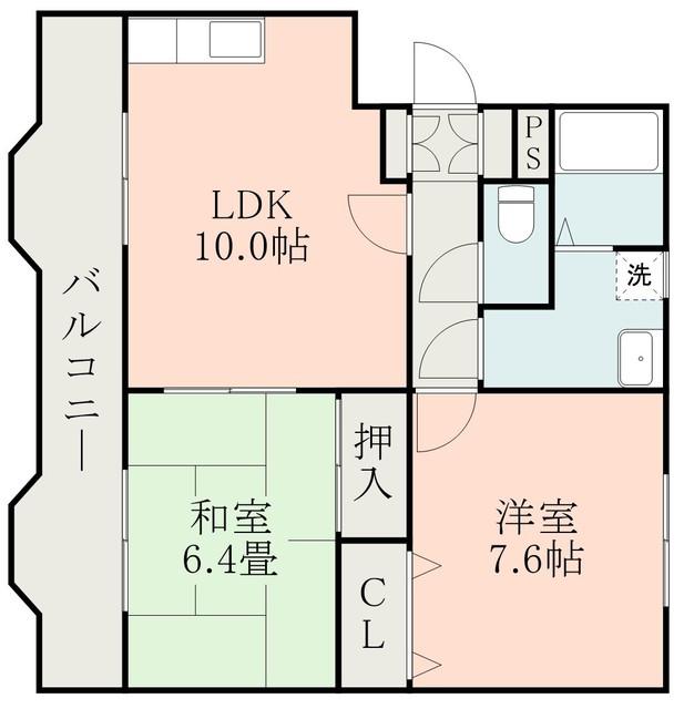 オーセンティック後藤(2LDK/3階)の間取り写真