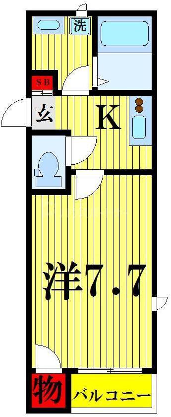 LIBERTE SKYTREE イースト(1K/2階)の間取り写真