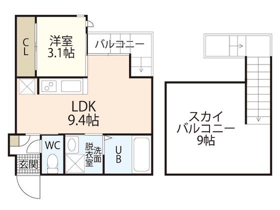 GRANDTIC REGALO 海田(1LDK/2階)の間取り写真