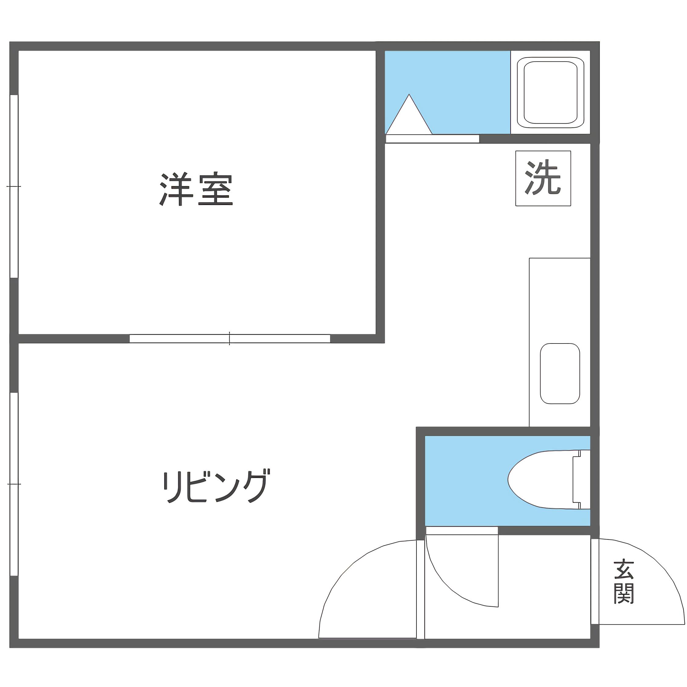 コントレイル(1LDK/2階)の間取り写真