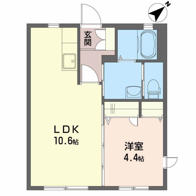 シャーメゾンURAYAKA(1LDK/1階)の間取り写真