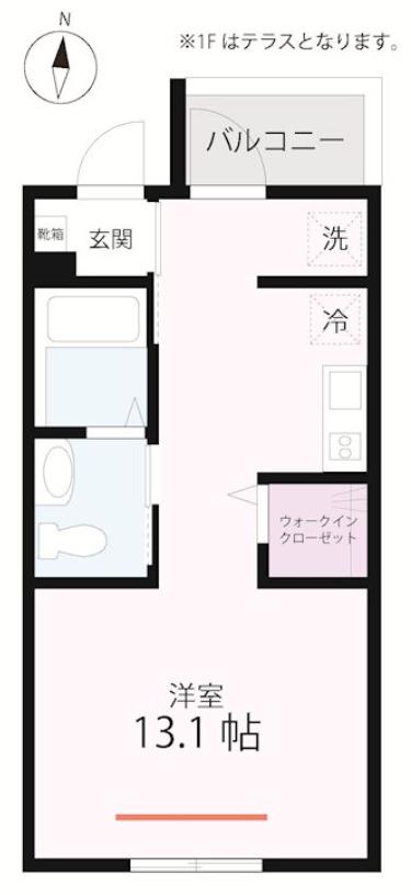 クワイエット クラブ ハウス 小島新田(ワンルーム/2階)の間取り写真
