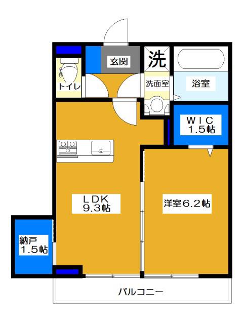 ラ ベリーテ(1LDK/3階)の間取り写真