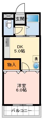 メゾンドール・トキワ(1DK/3階)の間取り写真