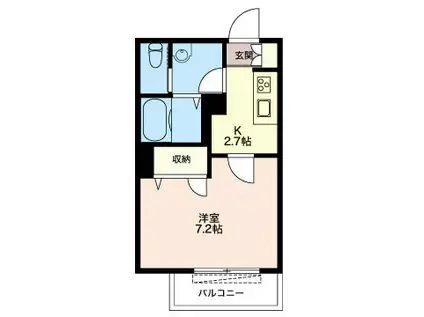 エクラージュ(1K/1階)の間取り写真