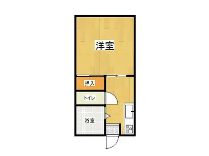 プティメゾン(ワンルーム/2階)の間取り写真