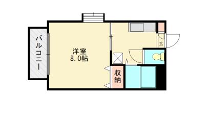メゾン和白東(1K/3階)の間取り写真