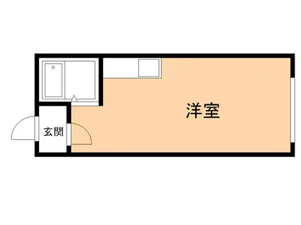 ハイツカレッヂA(ワンルーム/1階)の間取り写真